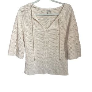 Boho beach knit sweater by Lucky size small